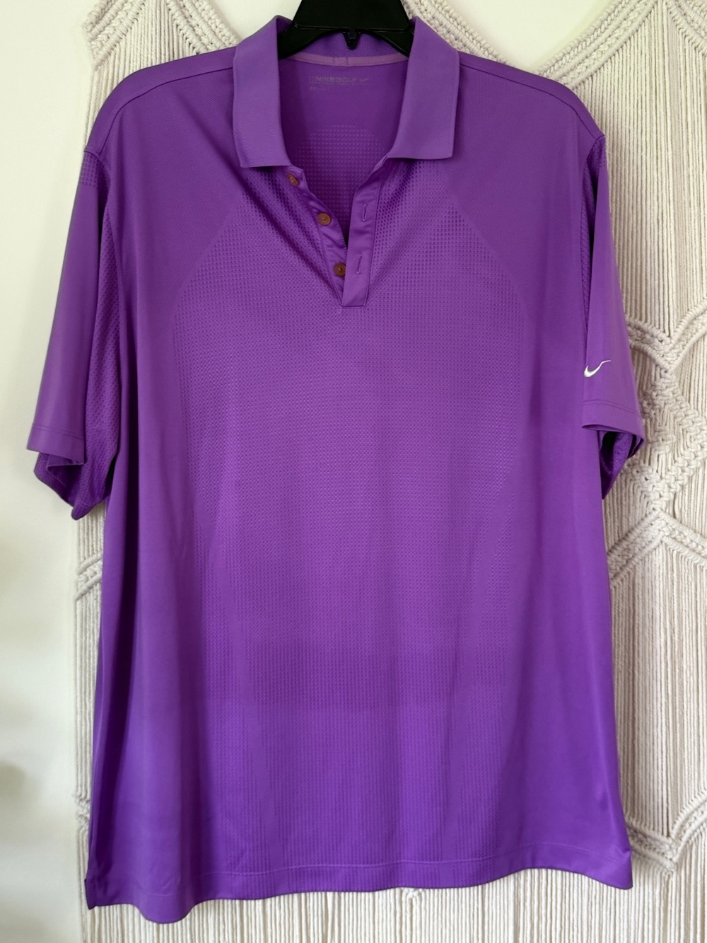 Nike Dri Fit Purple Polo Golf Shirt XXL